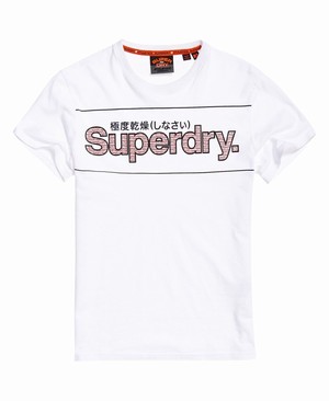 Superdry Retro Sport Reactive Férfi Pólók Fehér | COPKD5940